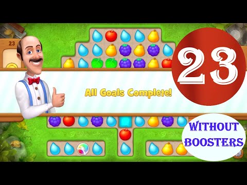 Gardenscapes Level 23 - [2021] [HD] solution of Level 23 on Gardenscapes [No Boosters]