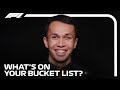 Formula 1 Drivers Reveal Their Bucket List Items