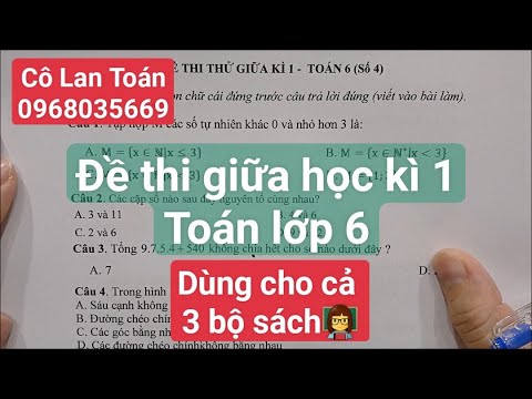 L6 - ĐỀ THI THỬ GIỮA HỌC KÌ 1. Đk học cô Lan 0968035669