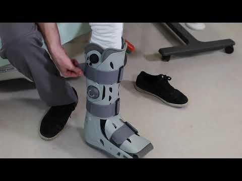 Part of a video titled Air Cast Donning & Doffing - YouTube