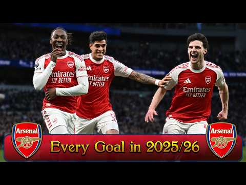 Alle doelpunten van Arsenal in seizoen 2025/26