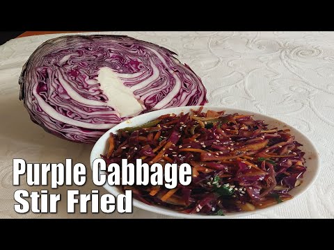 Purple Cabbage Stir Fry | Red Cabbage Recipe | Quick & Healthy Veggie Dish