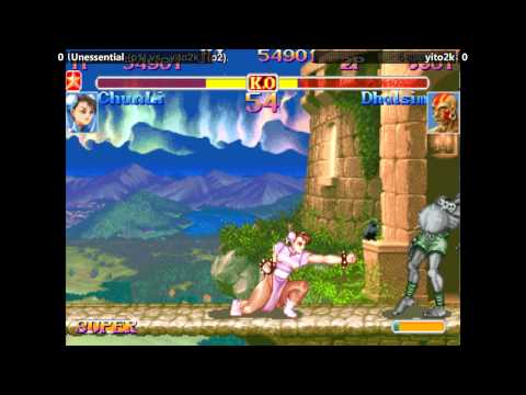 Super Turbo @ Fightmania - Unessential (Chun) vs yito2k (Dhalsim) [720p/60fps]