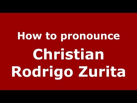 How to pronounce Christian Rodrigo Zurita (Argentine Spanish/Argentina) - PronounceNames.com