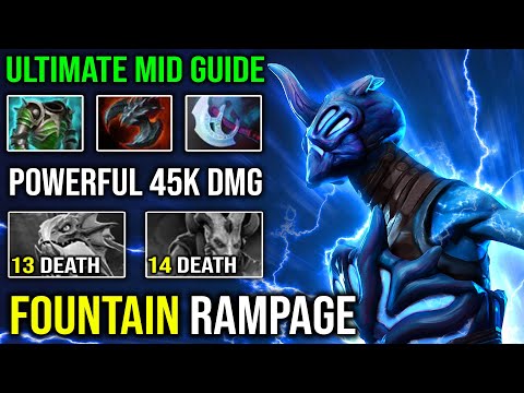 BRUTAL 45K DMG Imba Mid 100% Nonstop Godlike RAMPAGE in the Fountain EZ MMR 7.29b Razor DotA 2