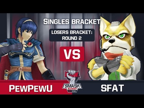 PewPewU vs SFAT - Melee Singles: Lower Bracket - Smash Summit Spring 2017