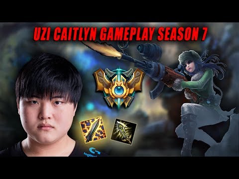 RNG Uzi Caitlyn | Season 7 Caitlyn vs Xayah Gameplay | Patch 7.14