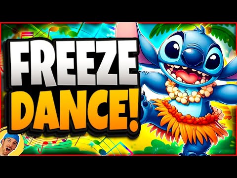 🌊 Freeze Dance ft Stitch! 🌊 Brain Break 🌊 Just Dance 🌊 Brain Breaks for Kids
