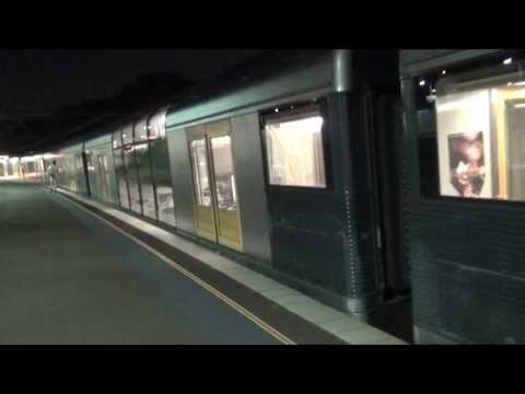 Sydney Trains I Tempe Railway Station at night Australia Full HD