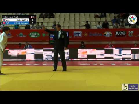 Judo 2014 Grand Slam Baku: Munkhbat (MGL) - Akkus (TUR) [-48kg] semi-final