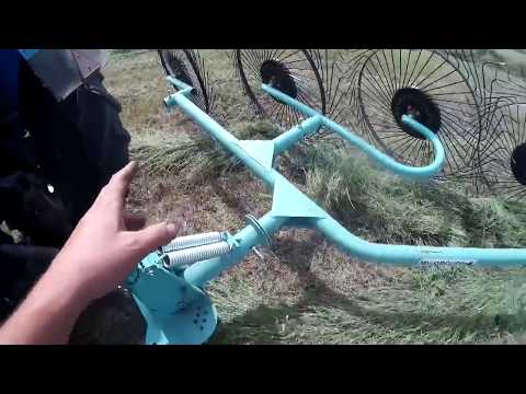 Грабли ворошилки ГВК-5 в работе и немного о регулировки