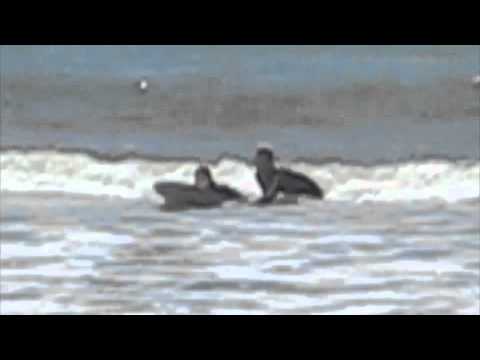 Amelia Beving's First Surfing Lesson with Michael Rubin