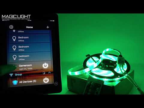 Part of a video titled MagicLight WiFi Light Strip Setup Video - YouTube