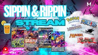 🔴LIVE NOW: Mike X Collectibles Online TCG Store – Sip N Rip Sunday Stream!