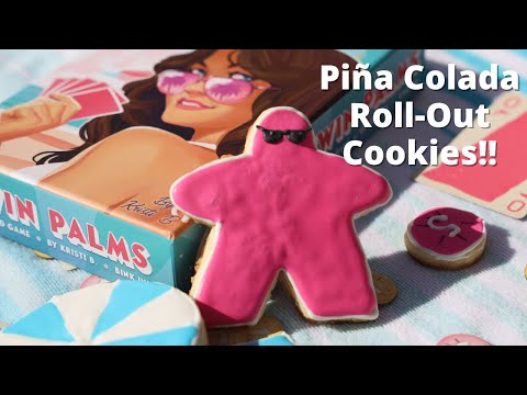 Pina Colada Cookies from Twin Palms | Board Game Bakes