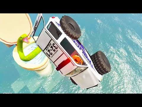 Cars Vs Toilet with Snake - BeamNG.Drive | beamng