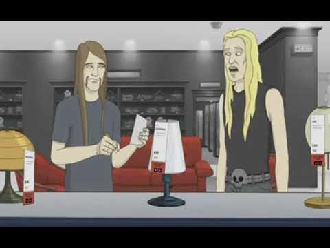 toki and skwisgaar crying at ikea - metalocalypse