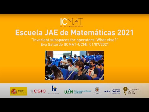 Escuela JAE de Matemáticas 2021 - Eva Gallardo (01/07/2021)