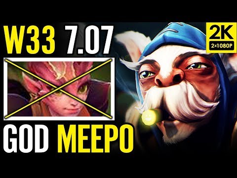 w33 Meepo vs New 7.07 Hero - 1 vs ALLLLLLLLLL META Dota 2