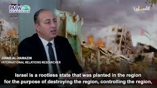 Jihad Al-Kharazin saying Jews have no right to Israel