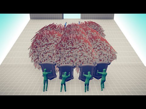 4x ZOMBIE MIRROR SHIELD vs 2x EVERY GOD - TABS | Totally Accurate Battle Simulator