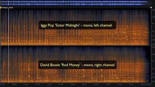 David Bowie – 'Red Money' / Iggy Pop – 'Sister Midnight'  simultaneous &amp; synchronized (not mash-up)