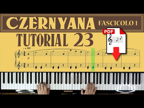 Czernyana Volume 1 - piano tutorial, exercise 23 with downloadable PDF score