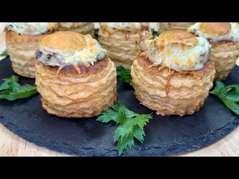 LA MEILLEURE GARNITURE POUR VOS VOLS AU VENT— BOUCHÉES À LA REINE — RECETTE IDÉALE POUR VOS ENTRÉES