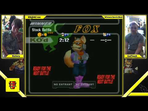 SN@AG 100 Melee Singles: Battery (Falcon) Vs. GodTouch (Fox) WS