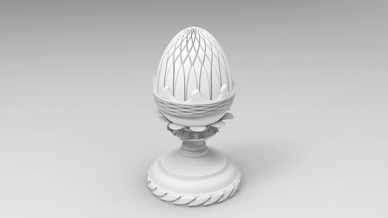 Pineapple Finial Decorative Garden Ornament 4K PBR Textures STL for 3D Print 3D Model
