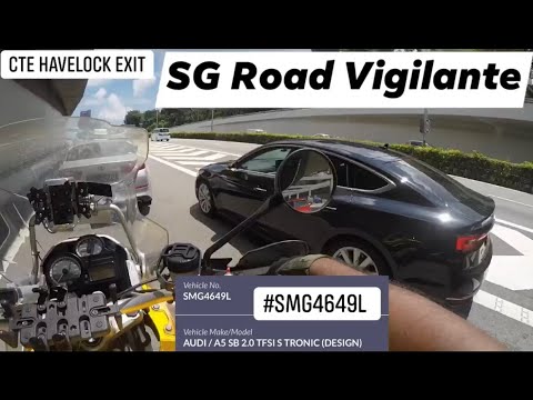 21aug2020 cte outram road exit #SMG4649L audi a5 everyone queue up in an orderly manner except
