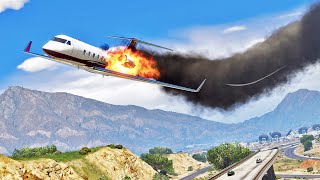Aircraft in Danger After Missile Hit - GTA 5 Short film