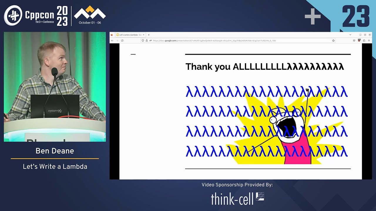 Lightning Talk: Let's Write a Lambda in C++ - Ben Deane - CppCon 2023