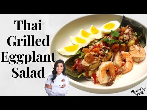 Thai grilled eggplant salad / eggplant recipe / Yam Makua Yao