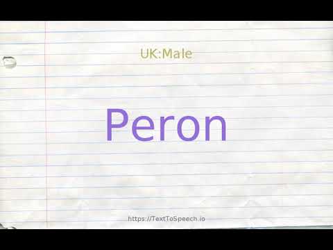How to pronounce peron