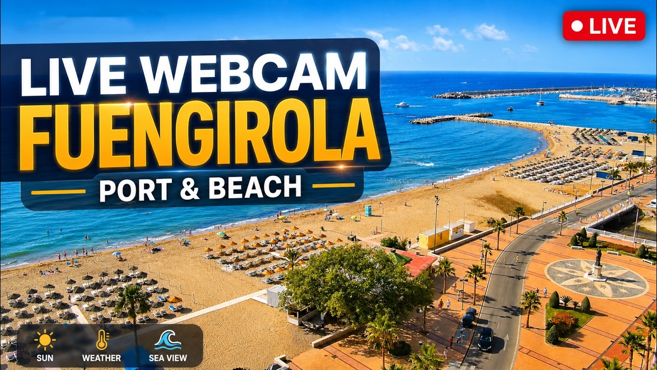 Live webcam view of Fuengirola Beach, Port & Sea View