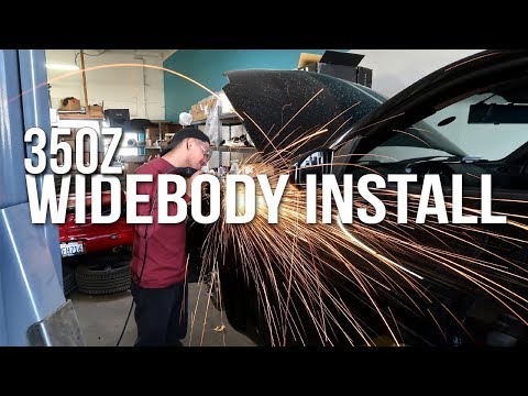 Widebody 350z Rocket Bunny Install - Part 1