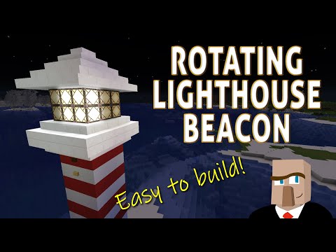 Minecraft ROTATING LIGHTHOUSE BEACON - Easy to Build!