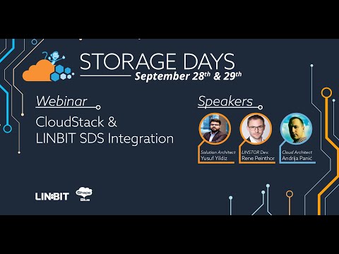 Linbit SDS Integration into CloudStack - LINBIT StorageDays: CloudStack Webinar 3