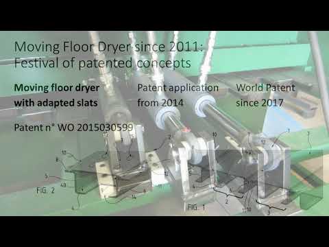 Patent WO 2016030599: Moving floor dryer with adapted slats /FMA: Lattes adaptées /Angepasste Bohlen