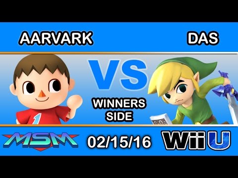 MSM 37 - A2 SA | Aarvark (Villager) Vs. FD | DAS (Toon Link) Winners Side - Smash Wii U