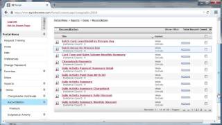 TSYS InfoCenter: Select and Run Reports