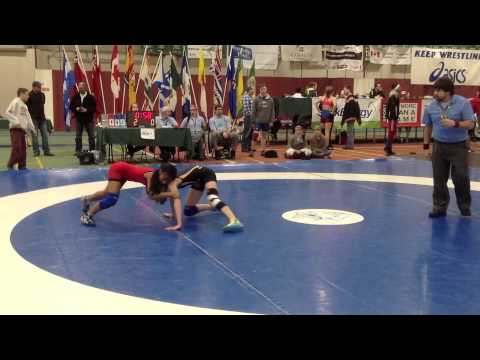 2013 Cadet FILA Trials: 40 kg Karah Bulaqui vs. Erica Stirling