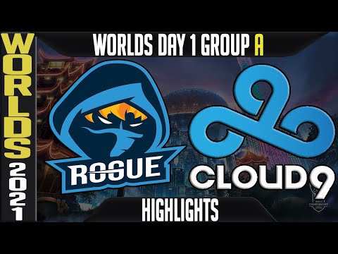 RGE vs C9 Highlights | Worlds 2021 Day 1 Group A | Rogue vs Cloud9