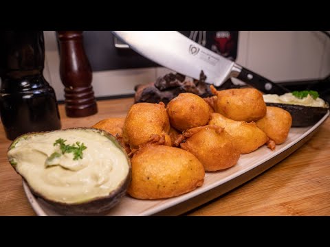 Backfisch schnell und einfach mit Avocado Mayonnaise / Kibbeling / Kirmes Backfisch