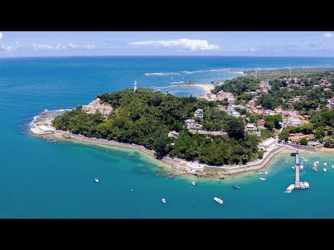 Um Drone em Morro de São Paulo, Cairu, Bahia, Brasil