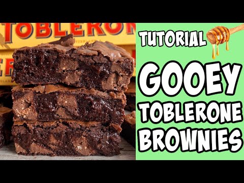 How to make a Gooey Toblerone Brownie! tutorial #Shorts