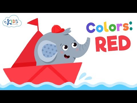 Learn Red Color for Babies, Toddlers, Preschool and Kindergarten | ESL Lessons | Kids Academy