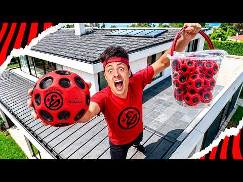 I CREATED THE BALL THAT BOUNCES THE HIGHEST AND THREW IT FROM THE ROOF! *MOON BALL