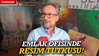 İzmirli Emlakçının İlham Veren Tutkusu: "Müşteri Beklerken Resme Devam Ediyorum!